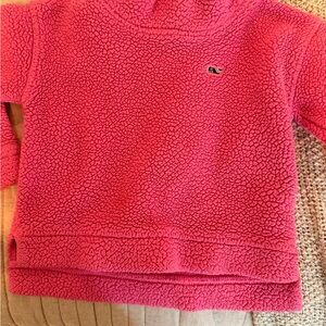 Vineyard Vines Kids Bright Pink Sherpa Hoodie